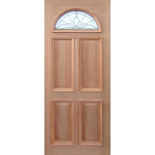 Solid Exterior Triple Glazed Leadlight Doors With Heavy Moulding