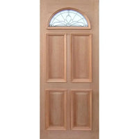 Solid Exterior Triple Glazed Leadlight Doors With Heavy Moulding