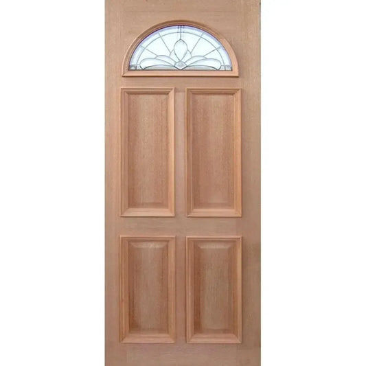 Solid Exterior Triple Glazed Leadlight Doors With Heavy Moulding