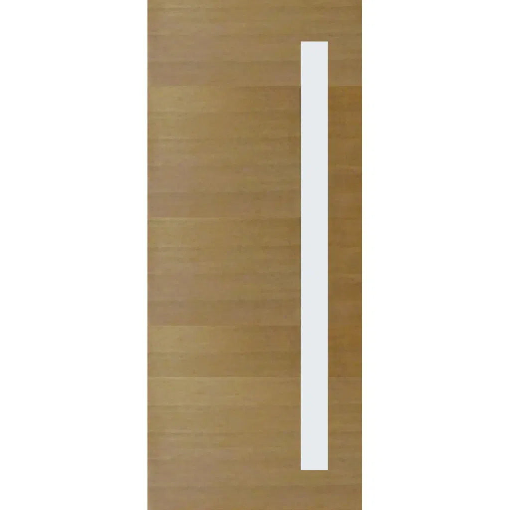 Solid Exterior Vertical 1 Glass Panel Door