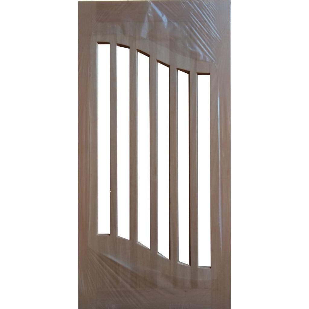 Solid Exterior Vertical 6 Glass Panel Door