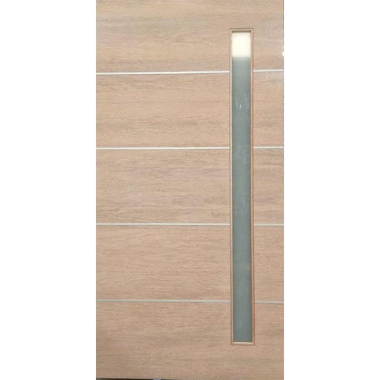 Solid Exterior Vertical Glass Panel Door