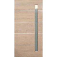 Solid Exterior Vertical Glass Panel Door