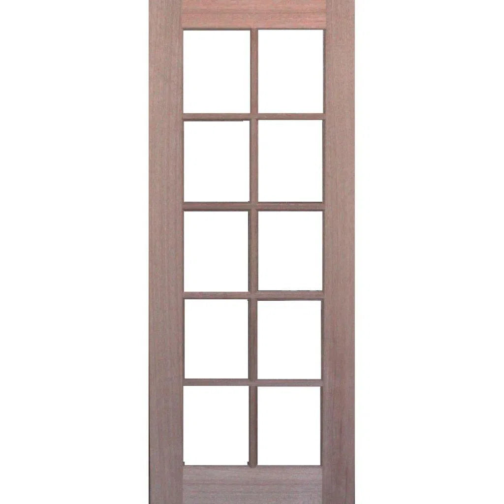 Solid Interior 10 Glass Panel French Door