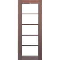 Solid Interior 5 Glass Panel French Door