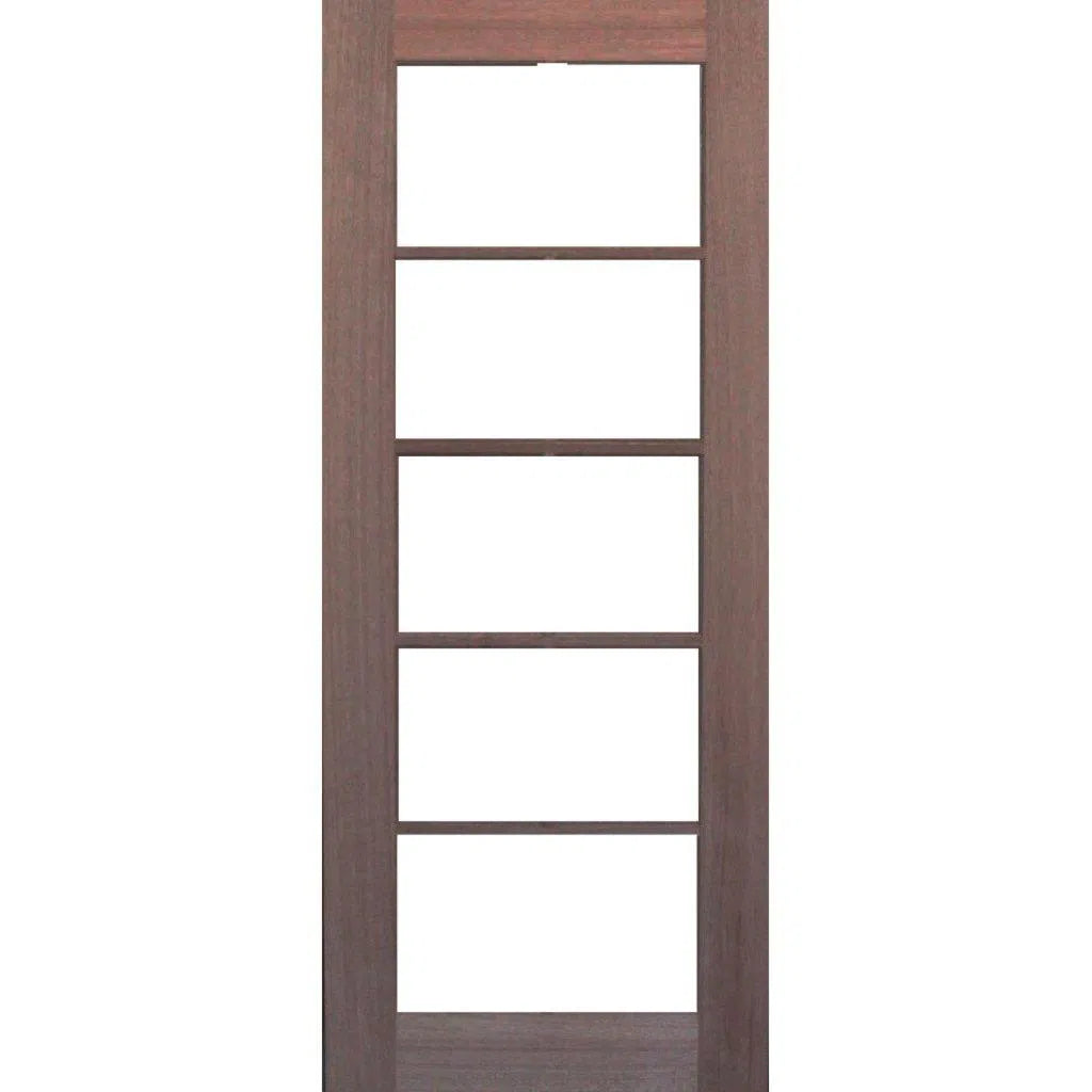 Solid Interior 5 Glass Panel French Door