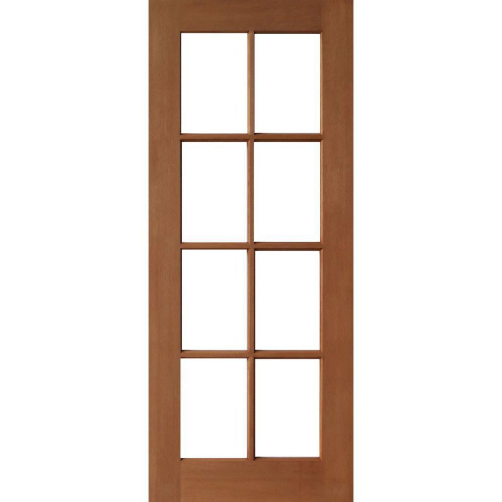 Solid Interior 8 Glass Panel French Door