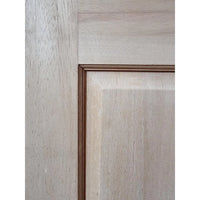 Solid Interior Horizontal 4 Glass Panel Door