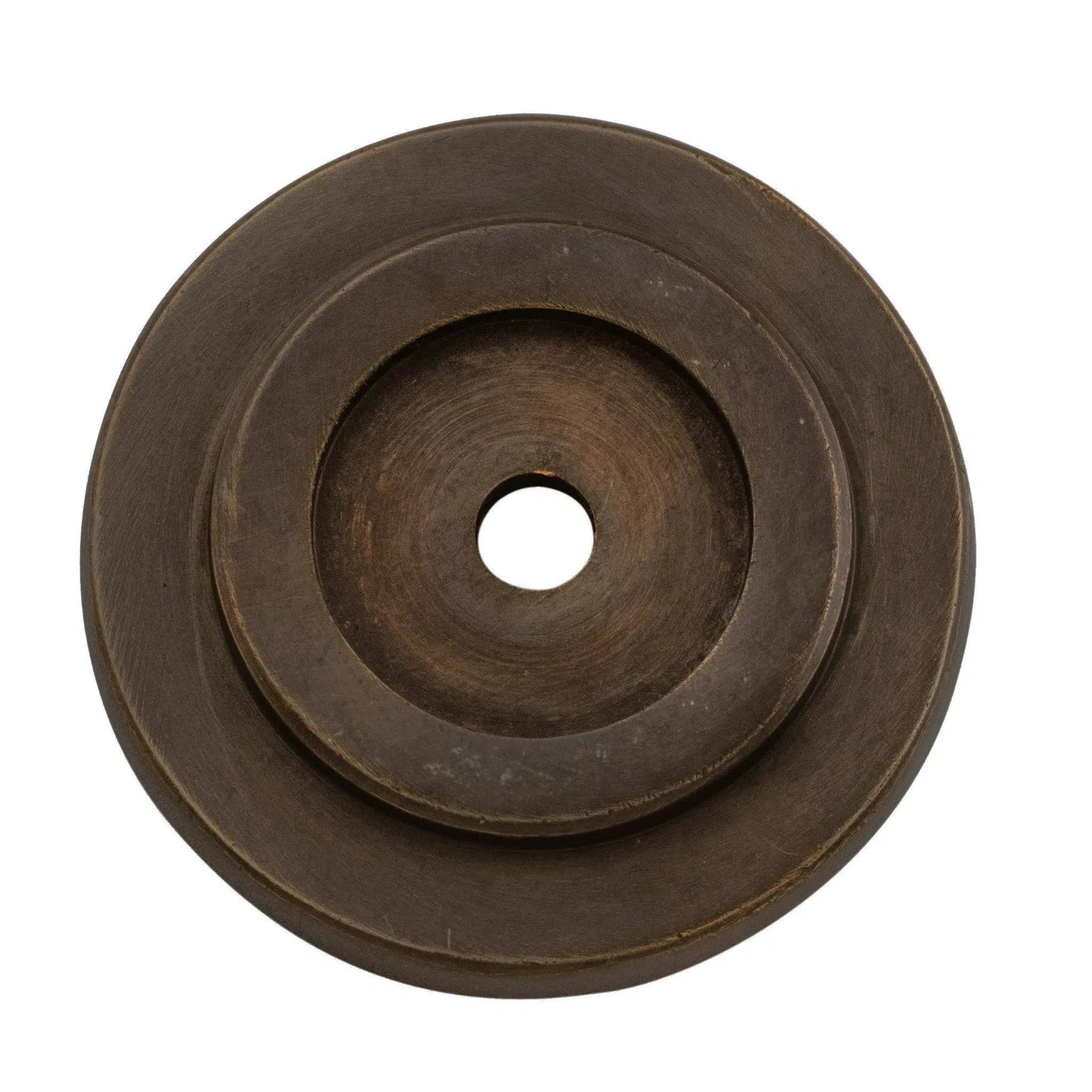 Tradco Backplate For Domed Cupboard Knob Antique Brass D25mm
