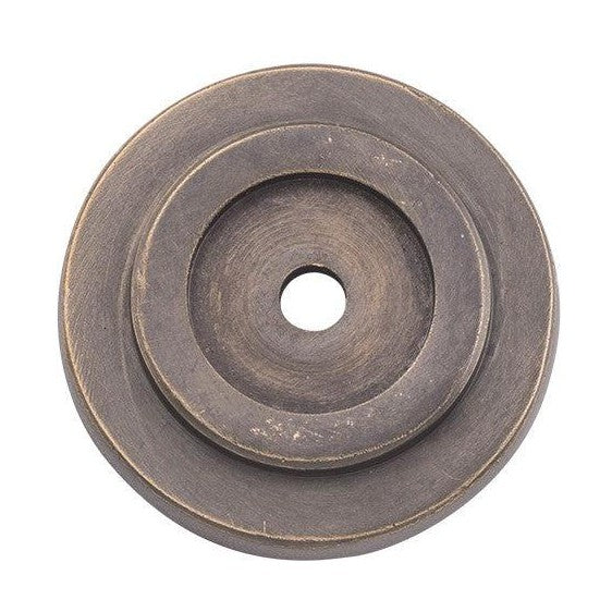 Tradco Backplate For Domed Cupboard Knob Antique Brass D38mm