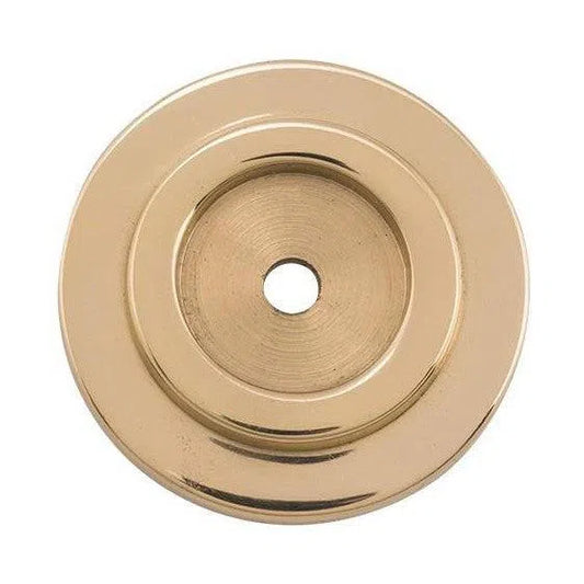Tradco Backplate For Domed Cupboard Knob Polished Brass D32mm