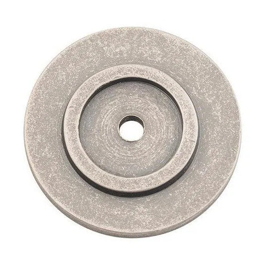 Tradco Backplate For Domed Cupboard Knob Rumbled Nickel D38mm