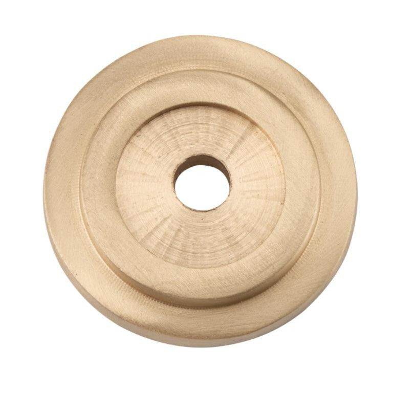 Tradco Backplate For Domed Cupboard Knob Unlacquered Satin Brass D25mm