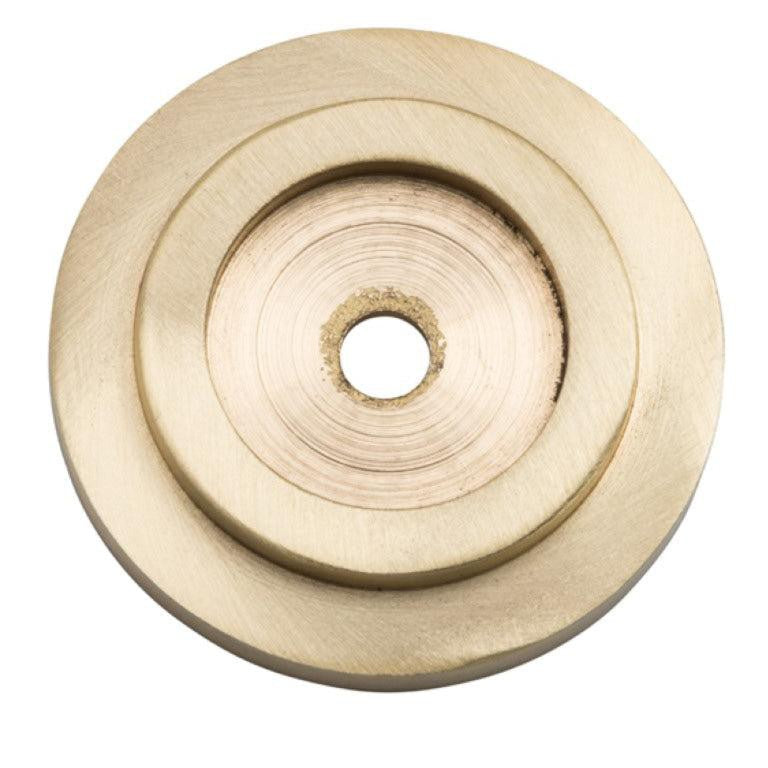 Tradco Backplate For Domed Cupboard Knob Unlacquered Satin Brass D32mm