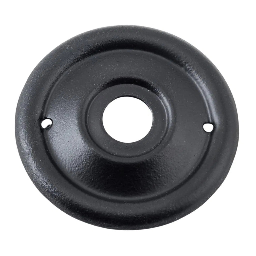 Tradco Backplate For Milled Edge Mortice Knob Pair Matt Black D46mm