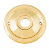 Tradco Backplate For Milled Edge Mortice Knob Pair Polished Brass D46mm