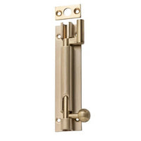 Tradco Barrel Bolt Offset Satin Brass L100mm
