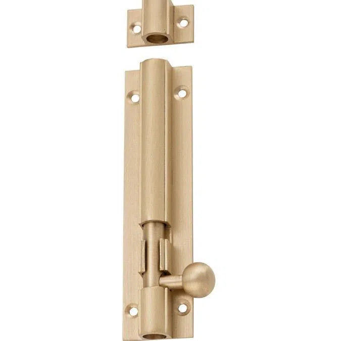 Tradco Barrel Bolt Satin Brass L100mm