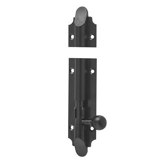 Tradco Barrel Bolt Victorian Matt Black L100mm