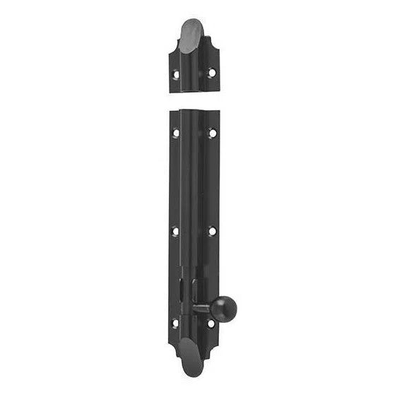 Tradco Barrel Bolt Victorian Matt Black L150mm