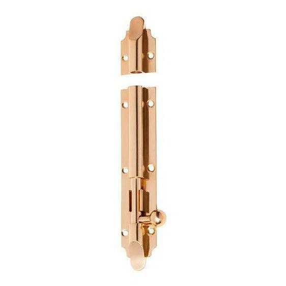 Tradco Barrel Bolt Victorian Polished Brass L150mm