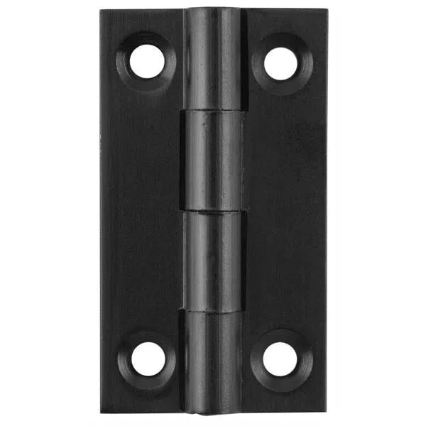 Tradco Cabinet Hinge Fixed Pin Matt Black H38xW22mm