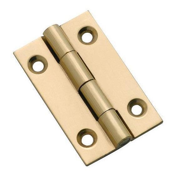Tradco Cabinet Hinge Fixed Pin Polished Brass H38xW22mm