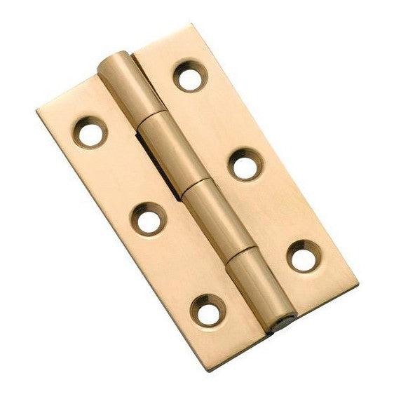 Tradco Cabinet Hinge Fixed Pin Polished Brass H50xW28mm