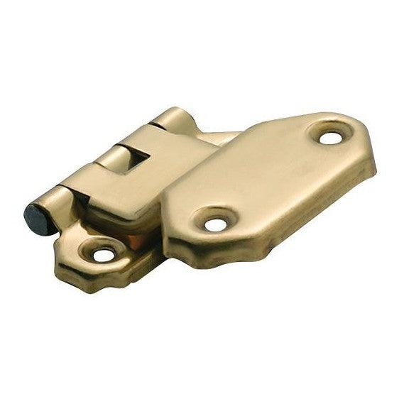 Tradco Cabinet Hinge Sheet Brass Fold Over Offset Polished Brass H42xW45mm