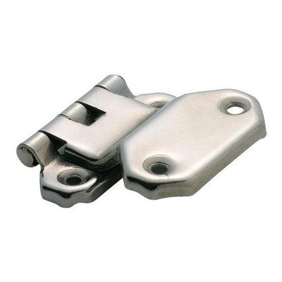 Tradco Cabinet Hinge Sheet Brass Fold Over Offset Satin Nickel H42xW45mm