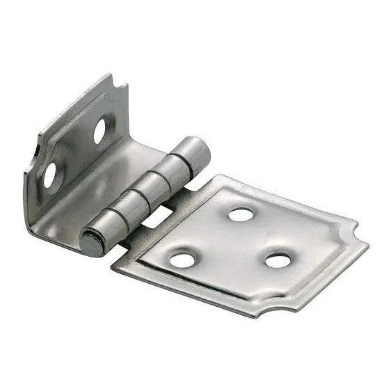 Tradco Cabinet Hinge Sheet Brass Square Offset Satin Nickel H30xW50mm