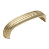 Tradco Cabinet Pull Handle Deco Curved Small Polished Brass L85xW20xP27mm