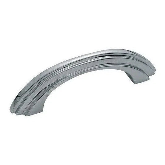 Tradco Cabinet Pull Handle Deco Stepped Chrome Plated L102xW18xP28mm