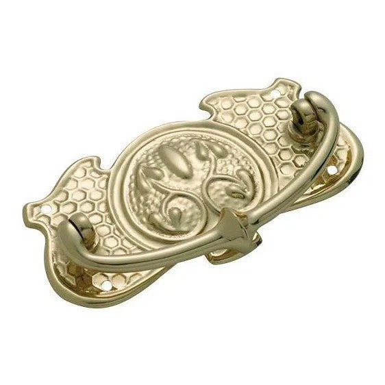 Tradco Cabinet Pull Handle Sheet Brass Nouveau Polished Brass H50xW95mm