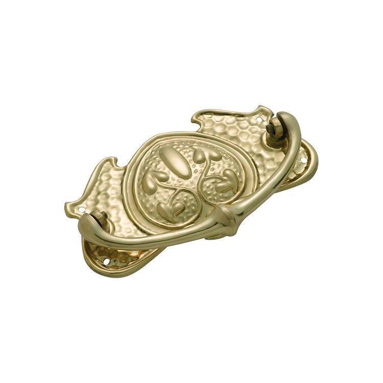 Tradco Cabinet Pull Handle Sheet Brass Nouveau Polished Brass H65xW120mm