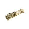 Tradco Cabinet Pull Handle Sheet Brass Pedestal Nouveau Pressed Keyhole Polished Brass H100xW30mm