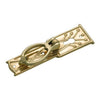 Tradco Cabinet Pull Handle Sheet Brass Pedestal Nouveau Stepped Polished Brass H100xW30mm