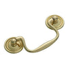 Tradco Cabinet Pull Handle Swan Neck Polished Brass CTC80mm