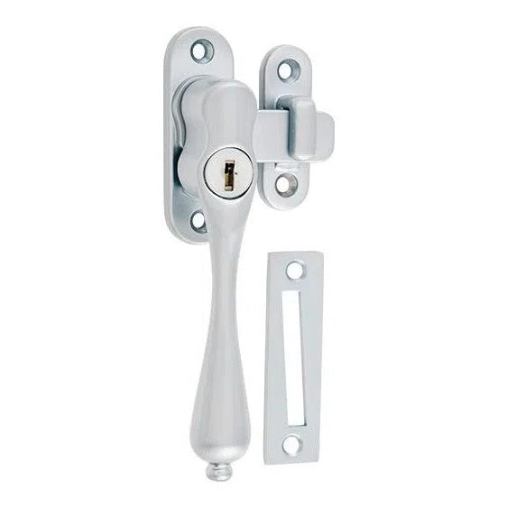 Tradco Casement Fastener Locking Teardrop Left Hand Satin Chrome