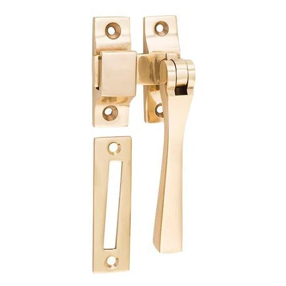 Tradco Casement Fastener Square Polished Brass