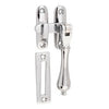 Tradco Casement Fastener Teardrop Long Throw Chrome Plated