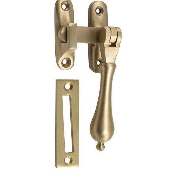 Tradco Casement Fastener Teardrop Long Throw Satin Brass