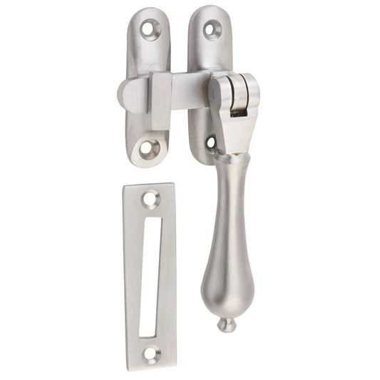 Tradco Casement Fastener Teardrop Long Throw Satin Chrome