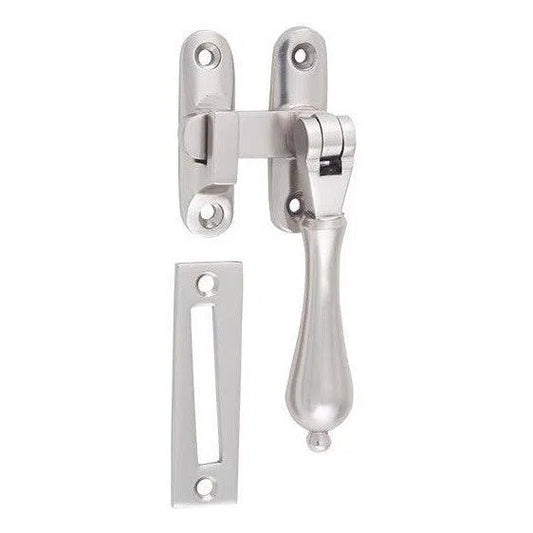 Tradco Casement Fastener Teardrop Long Throw Satin Nickel
