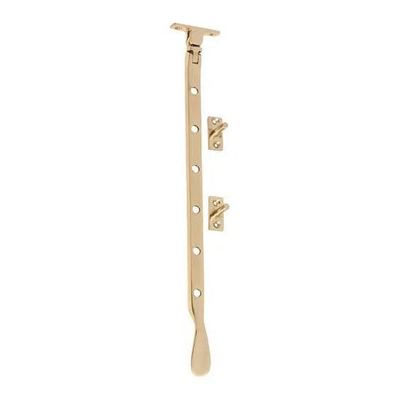 Tradco Casement Stay Base Fix Polished Brass L300mm