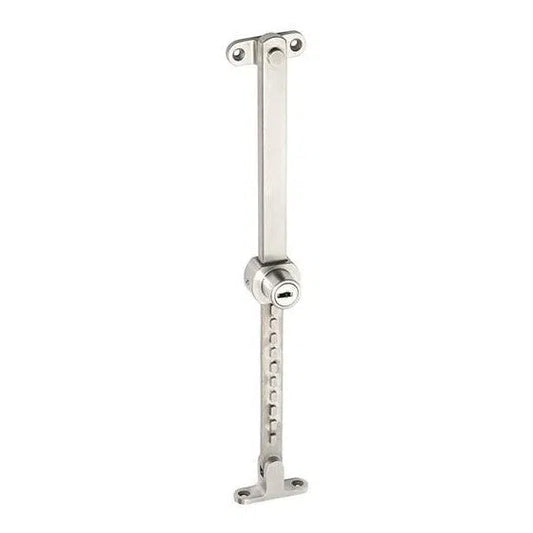 Tradco Casement Stay Stainless Steel Telescopic Locking Polished Stainless Steel
