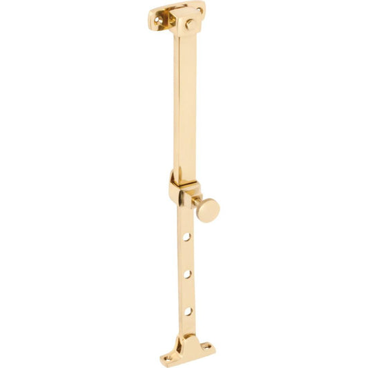 Tradco Casement Stay Telescopic Pin Polished Brass