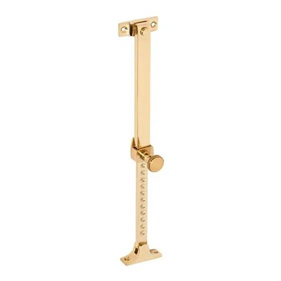 Tradco Casement Stay Telescopic Screw Down Polished Brass