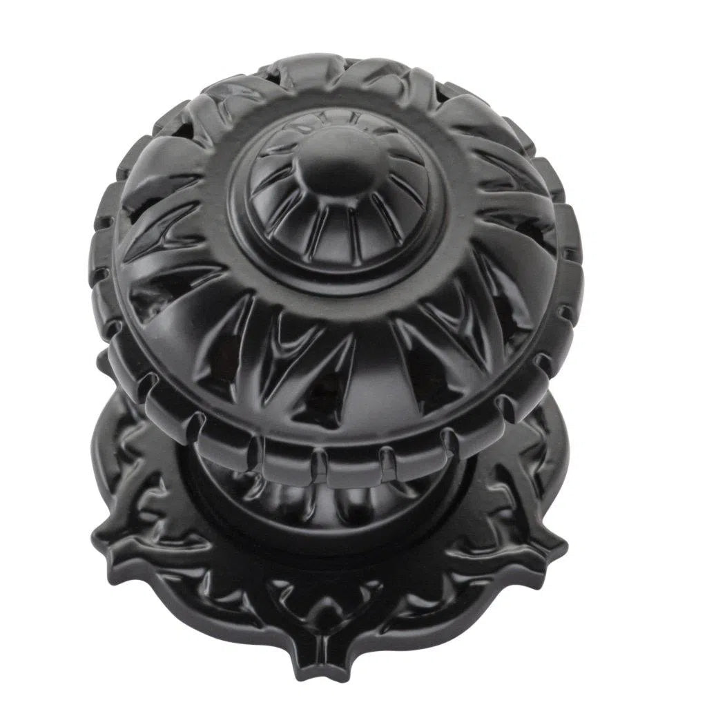 Tradco Centre Door Knob Filigree Matt Black
