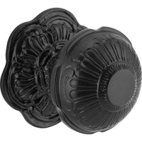 Tradco Centre Door Knob Ornate Matt Black